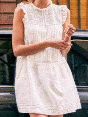 Sezane White Lace Sophia Dress FR 38 / US 6